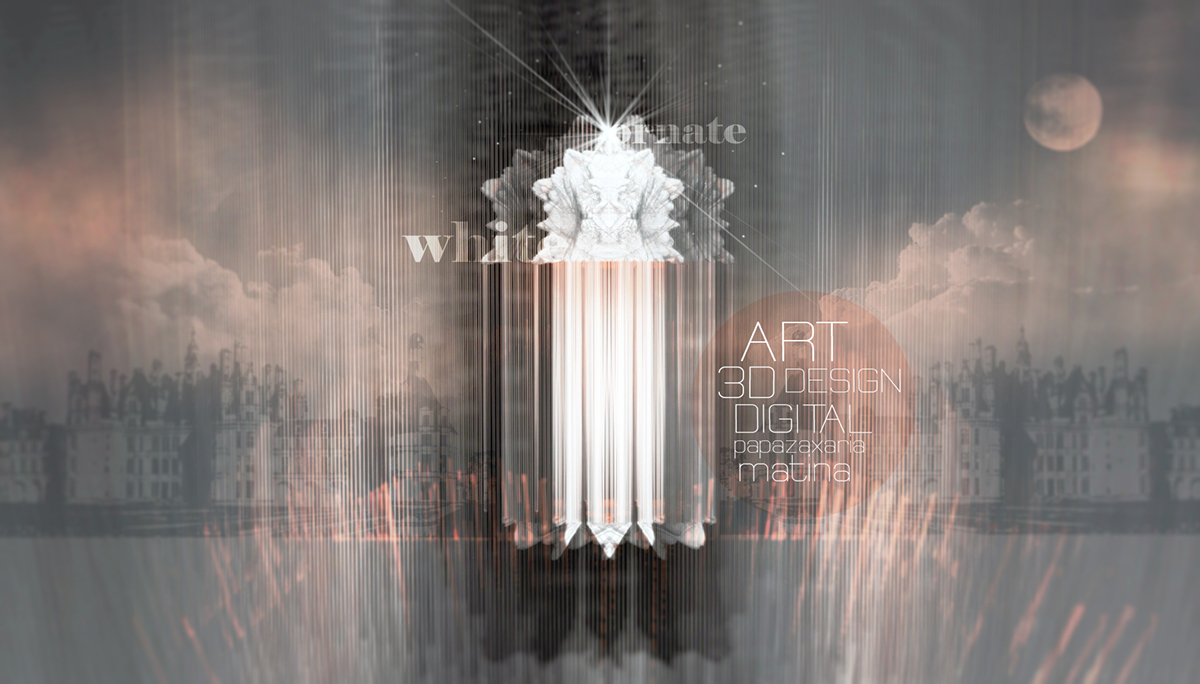 Ornate white digital art 3d art digital design design 3D White matina papazaxaria