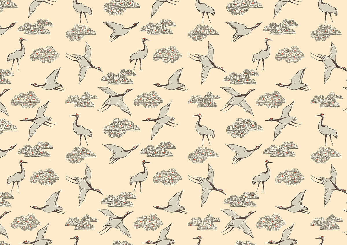 pattern wallpaper surfacedesign carne clouds chinese japanese asian