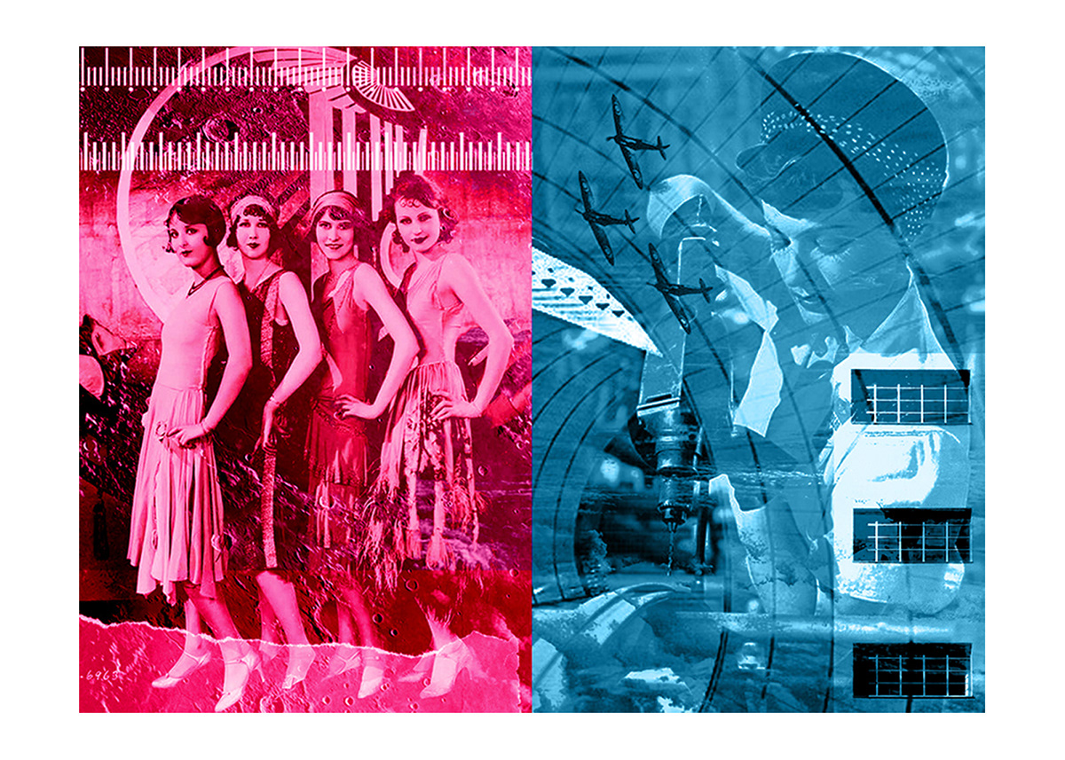 collage collage digital Digital Art  matchbox art Retro vintage