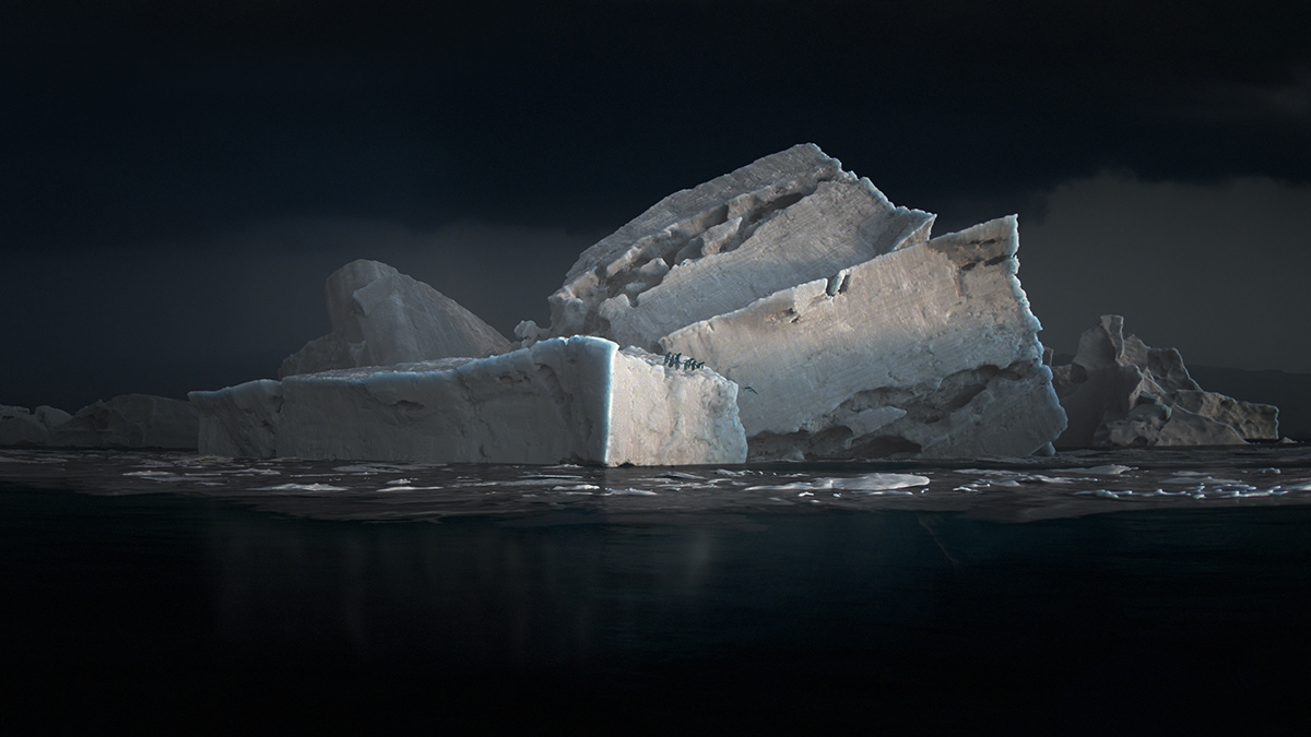 iceberg north CGI cold darkness science archiviz 3D architecture illustration architecturevisualization