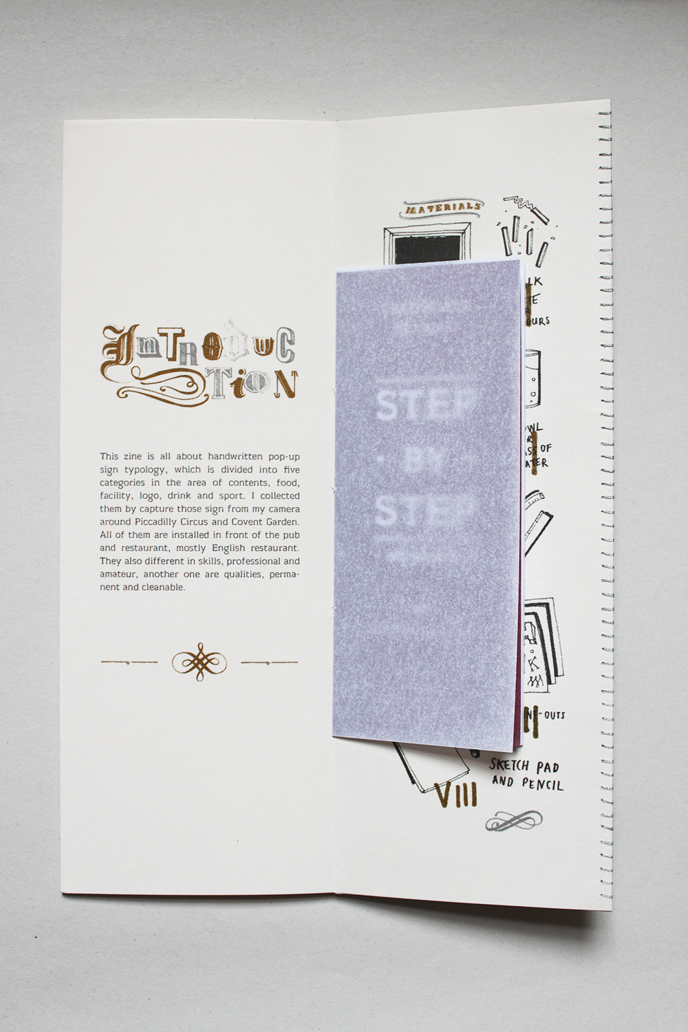 lettering book binding risograph sign