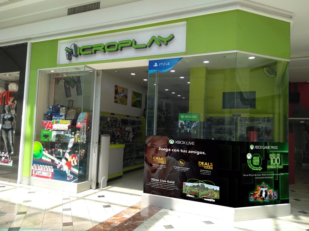 vidrio publicidad Microplay Juegos videogame branding 