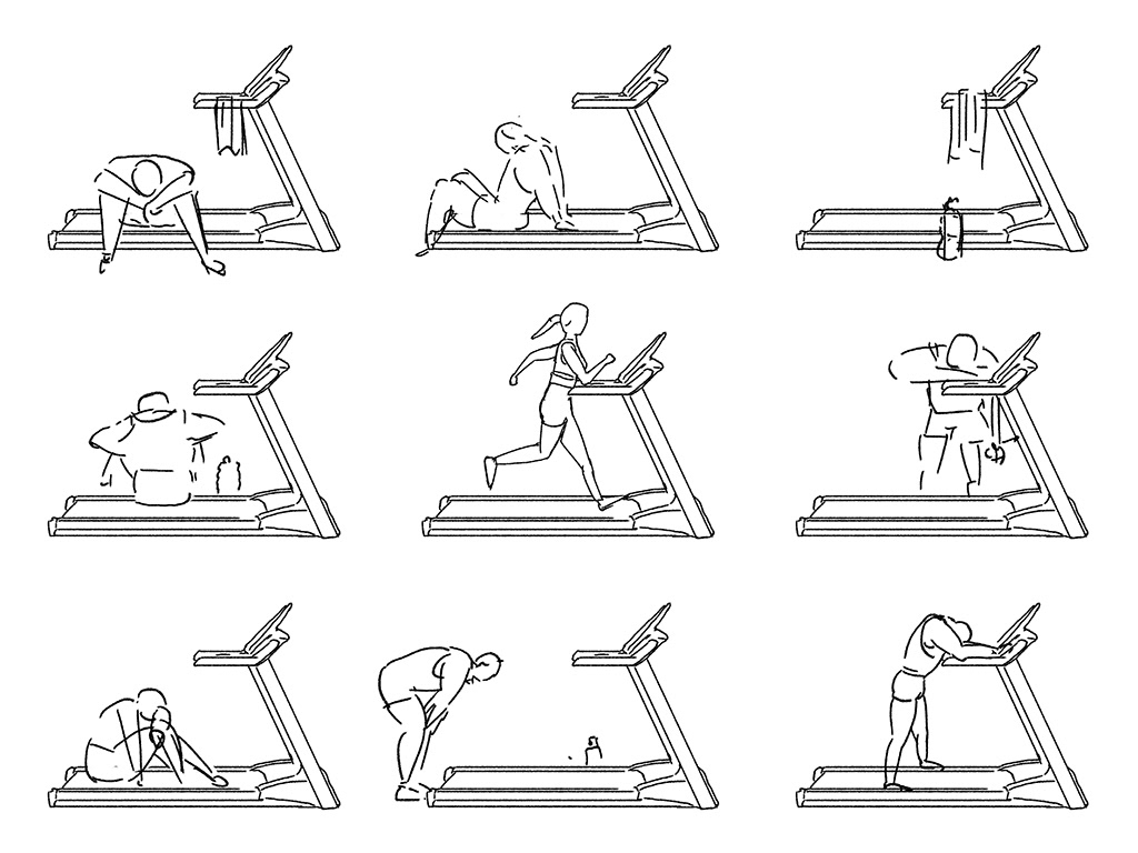 animated editorial animated illustration female fitness gif Health running strength