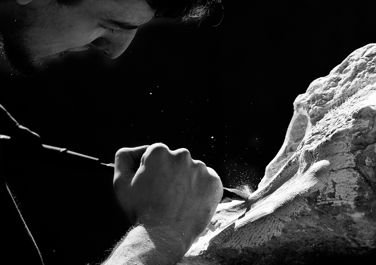 sculpture scultura musso marble marmo di musso emersione pianificata Simposio simposium mandellarte mandello del lario Laboratorio Porazìk