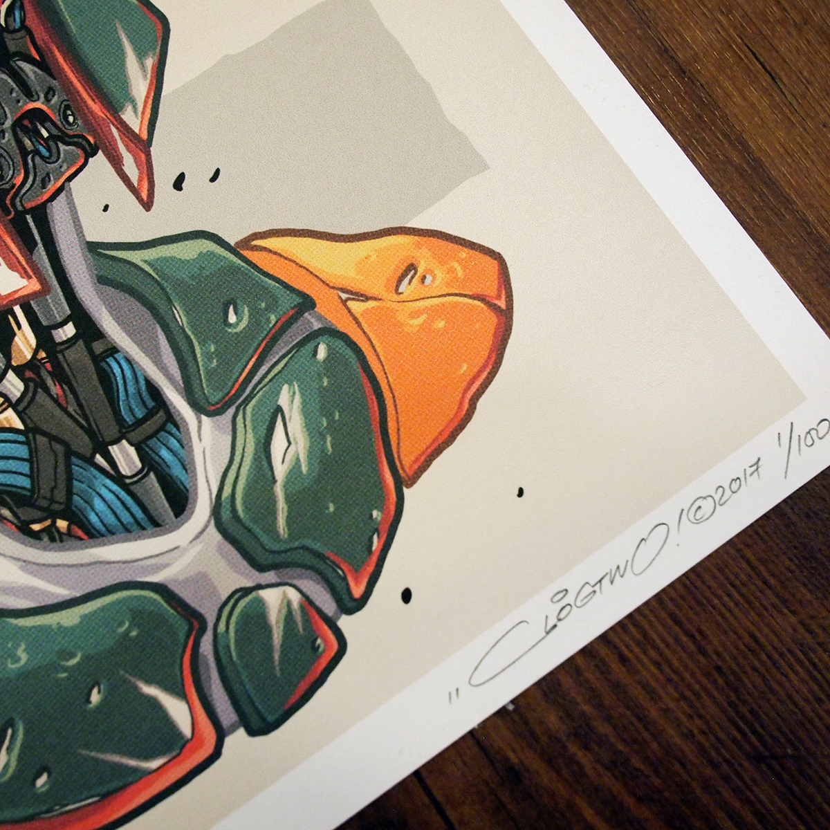 clogtwo inkandclog the inkandclog art print Starwars boba fett mechasoul boba fett mechasouls