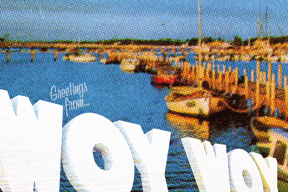 Promotional postcard collage color vintage