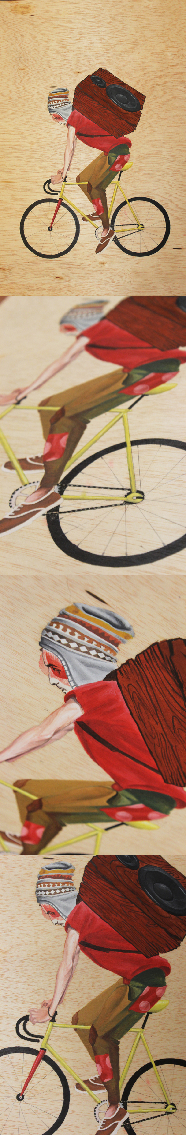 people illustration girl illustration bike illustration girl Bike monocycle illustration fantasy bohemian monocycle