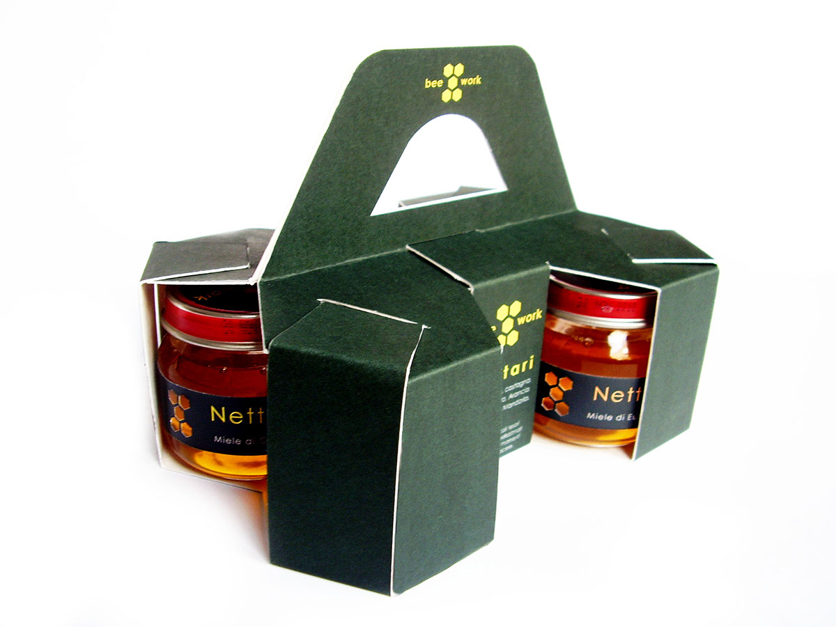 honey bee miele italia gabriele bonavera Pack Glue modular logo Packaging