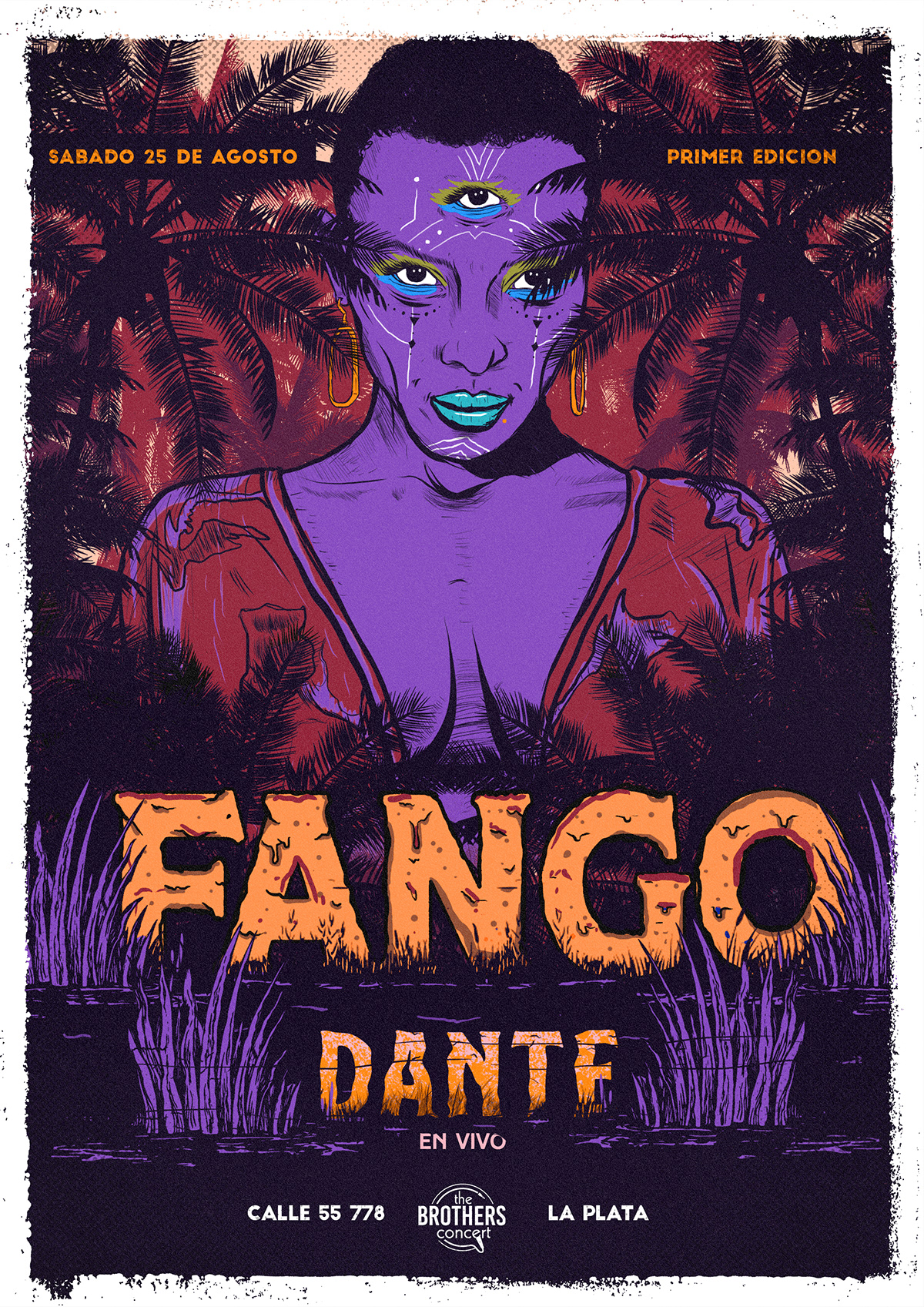 fango dante musica festival flyer poster gig bass dubstep tribal