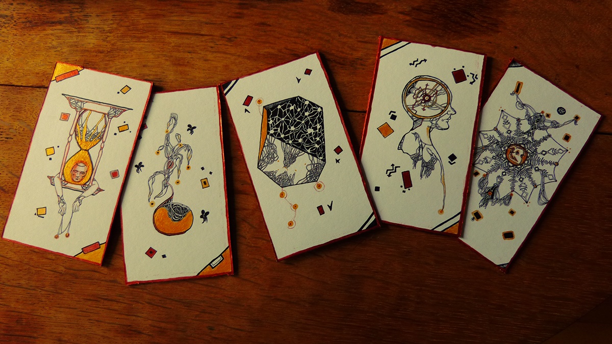 cards tarot ink Magic   saturn time