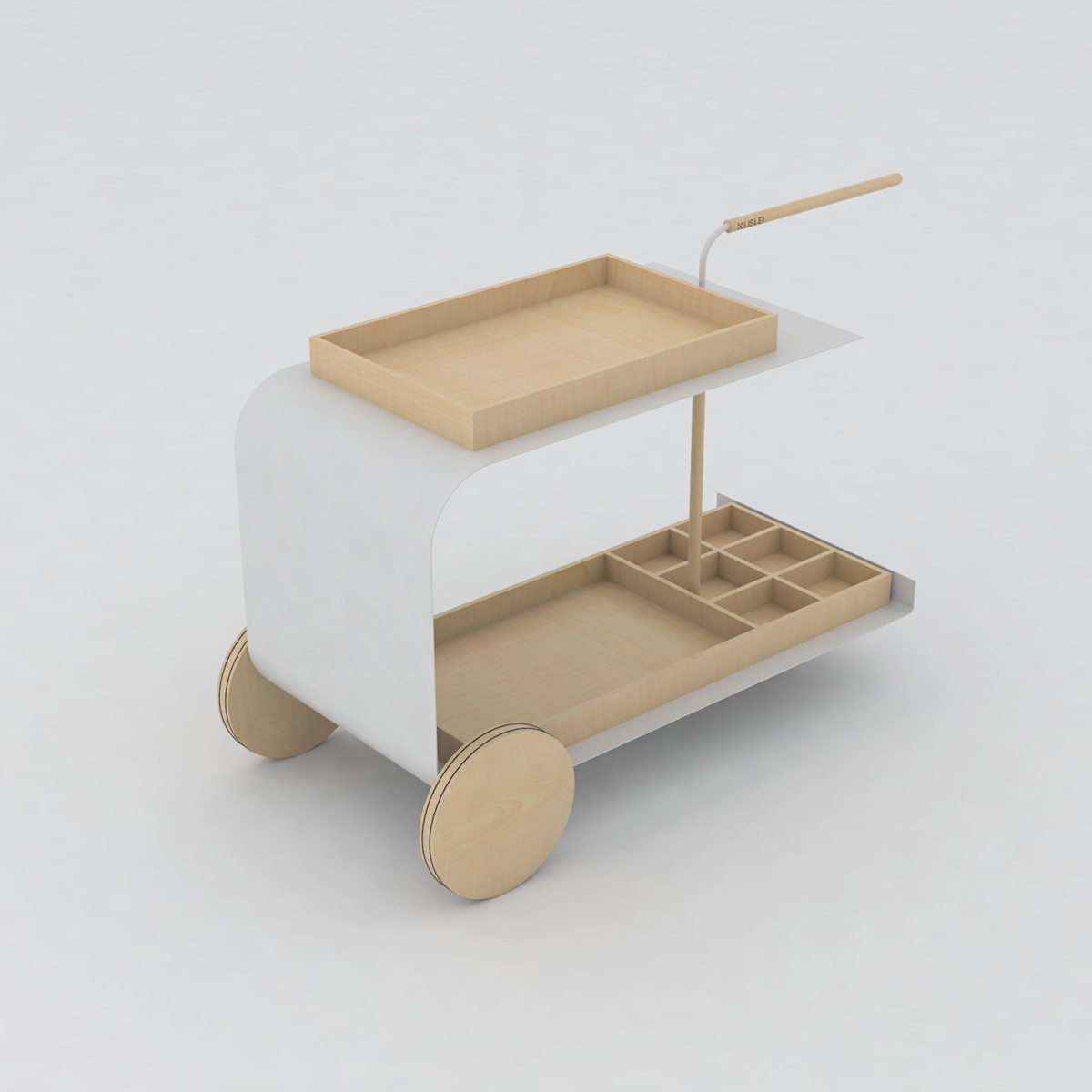 trolley metallicstructure Interior design tea car wood furniture bearings