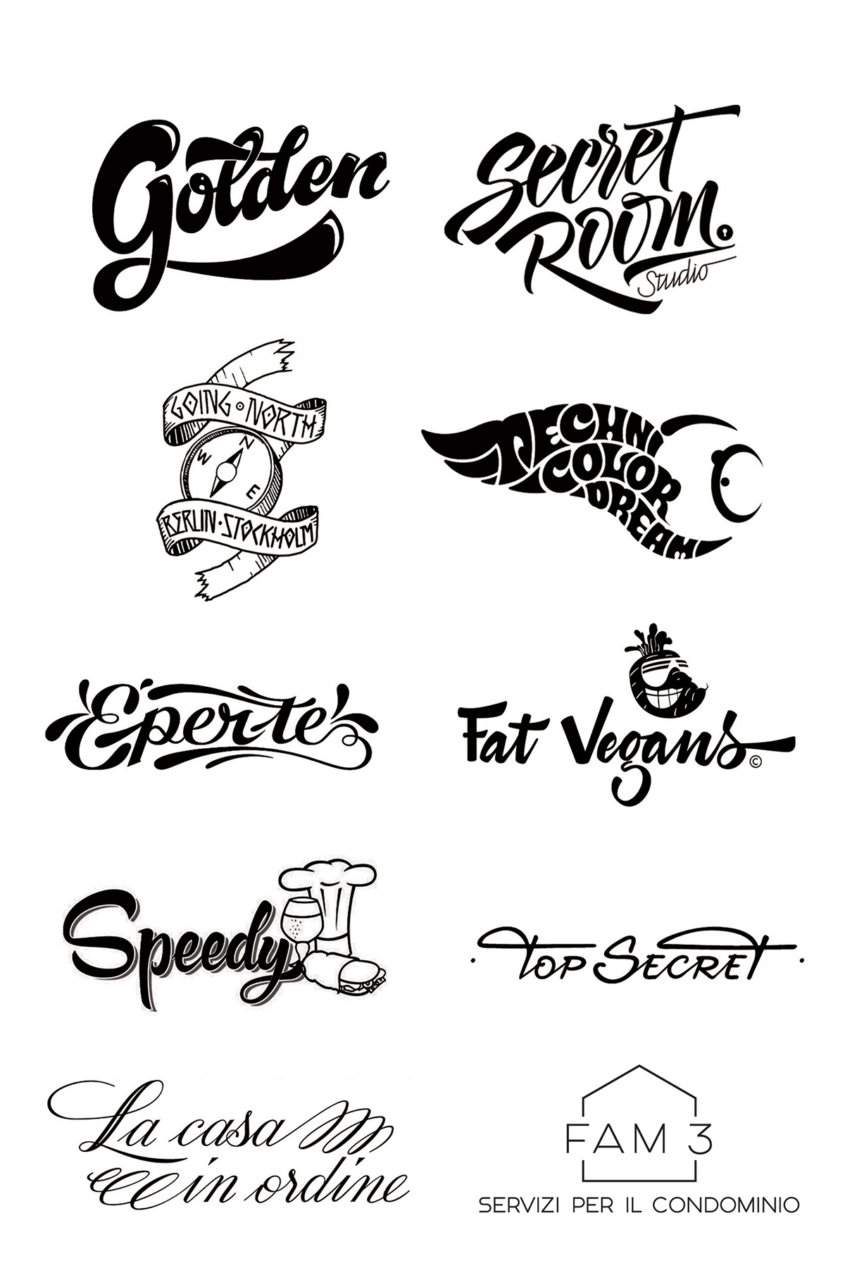 logo logos secret black White draw scketch vintage type lettering room top secret Speedy golden north