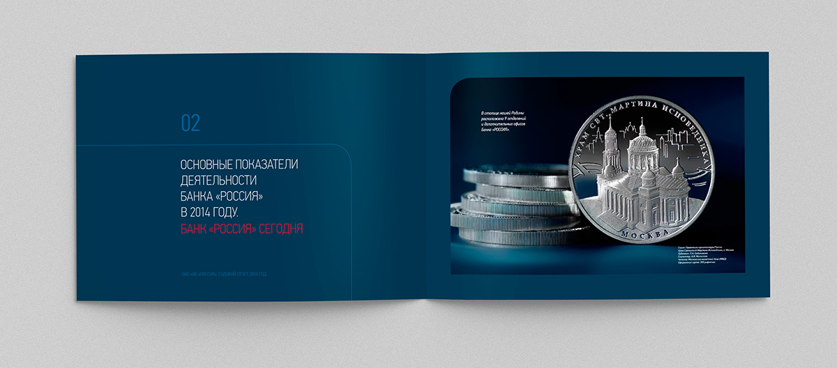 annual report Bank coin coin foto Bank Rossia