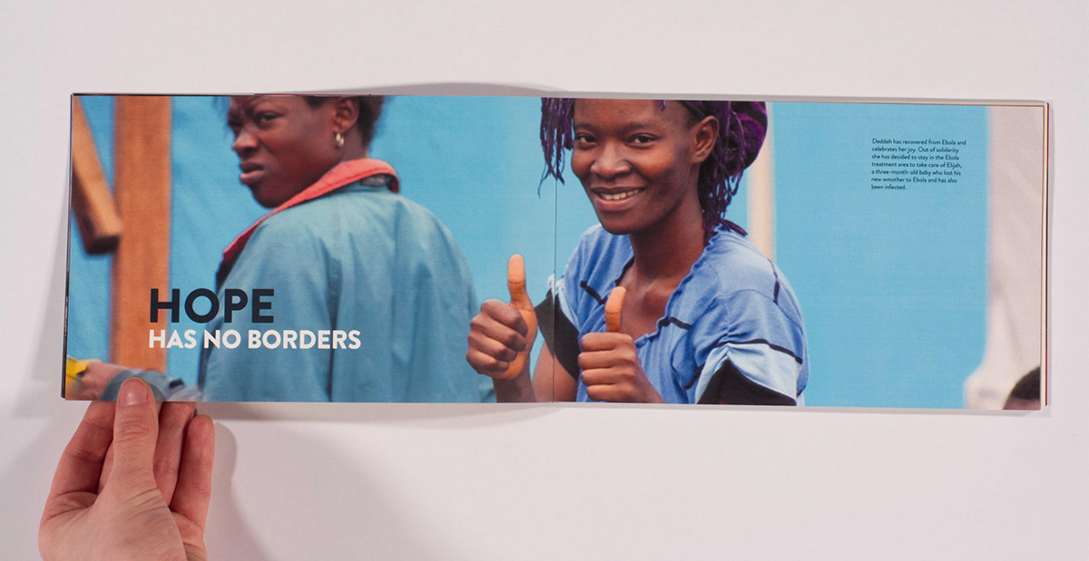 design annual report DOCTORS WITHOUT BORDERS MFS type borderless concept design