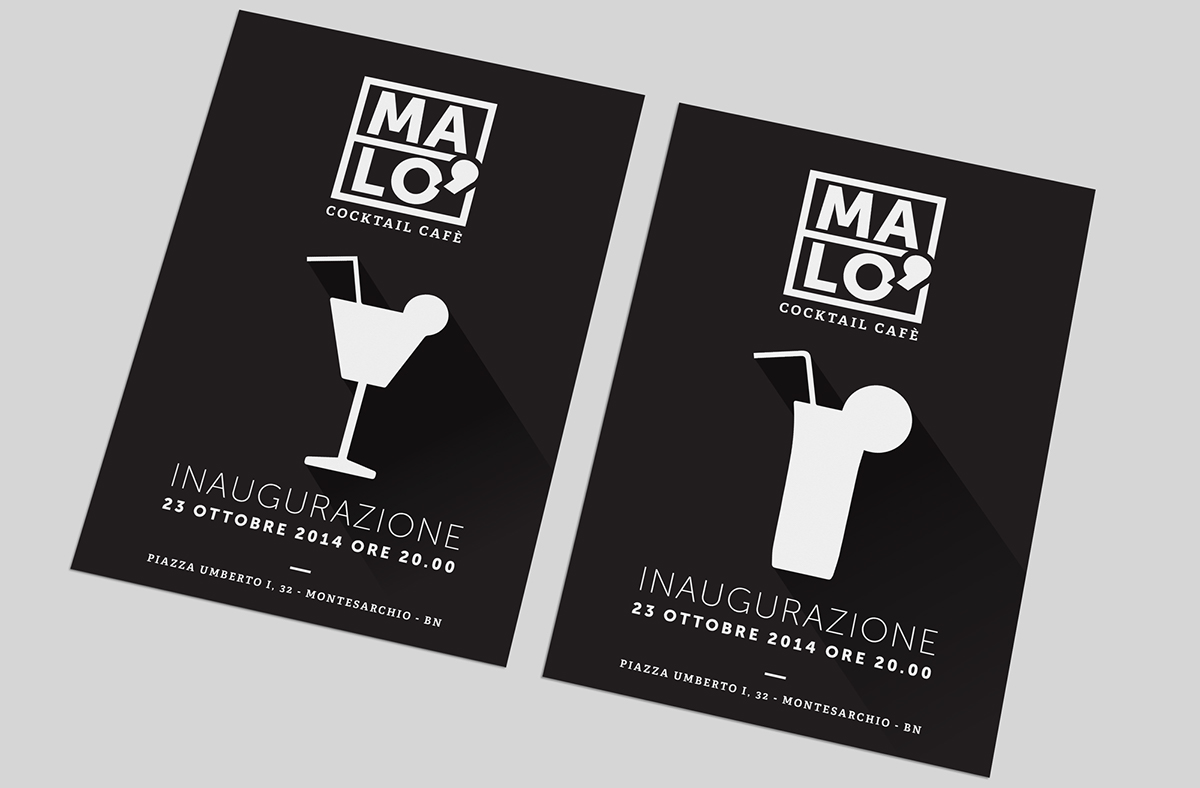 bar cafe cocktail Stationery black White glass lettering editorial menu drink museo Adelle identity logo