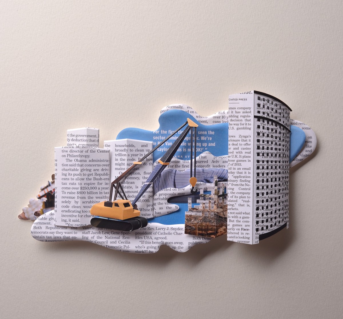 paper sculptures IIlustration paper craft paper art Paper cutting Advertising 