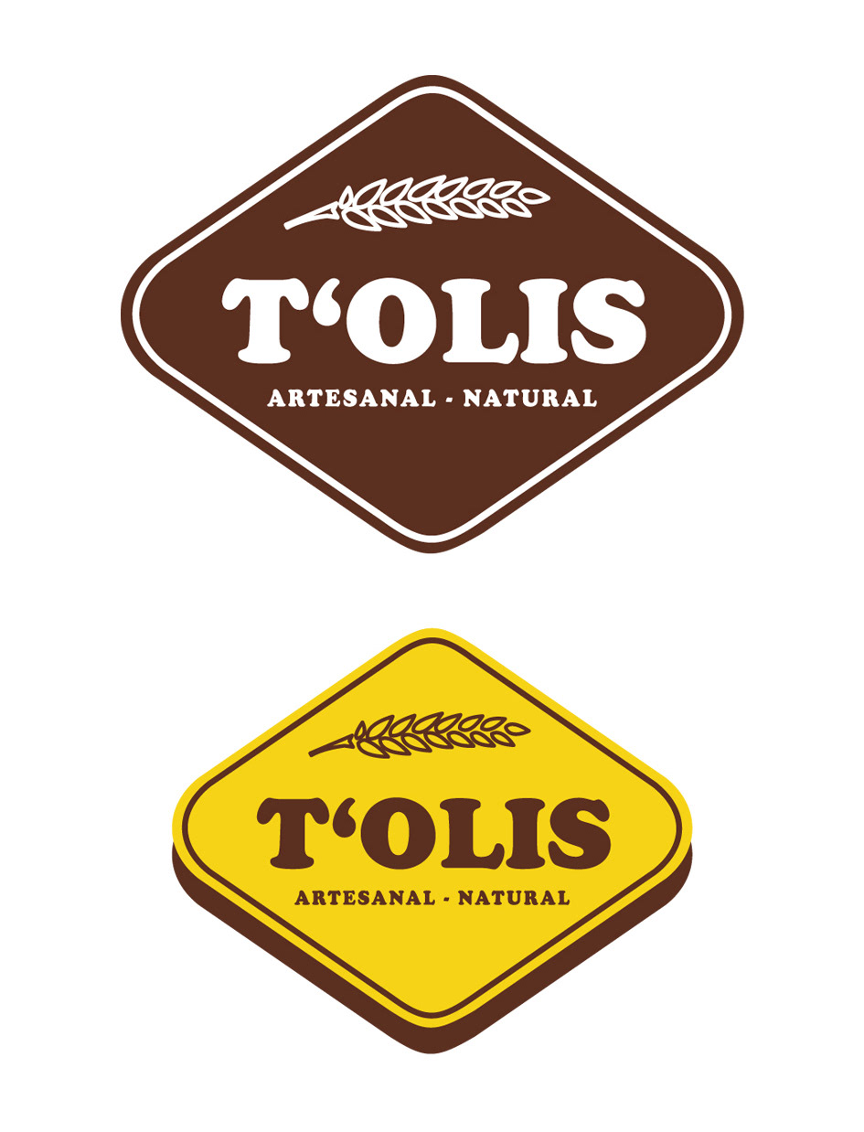 T'olis Pack toasts handmade yellow brand logo