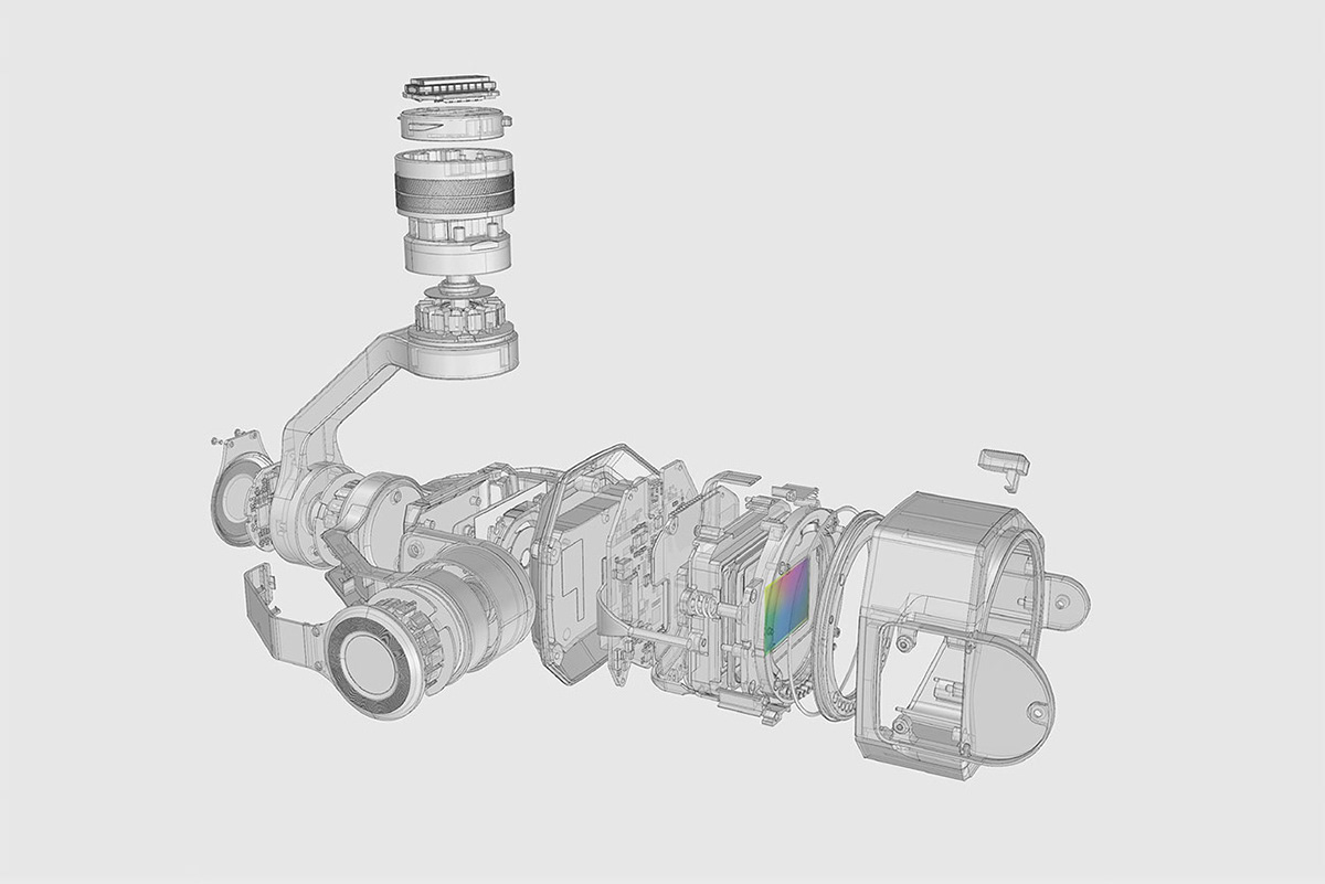 DJI camera Gimbal Photography  zenmuse djiosmo Osmo industrial design  drone 大疆