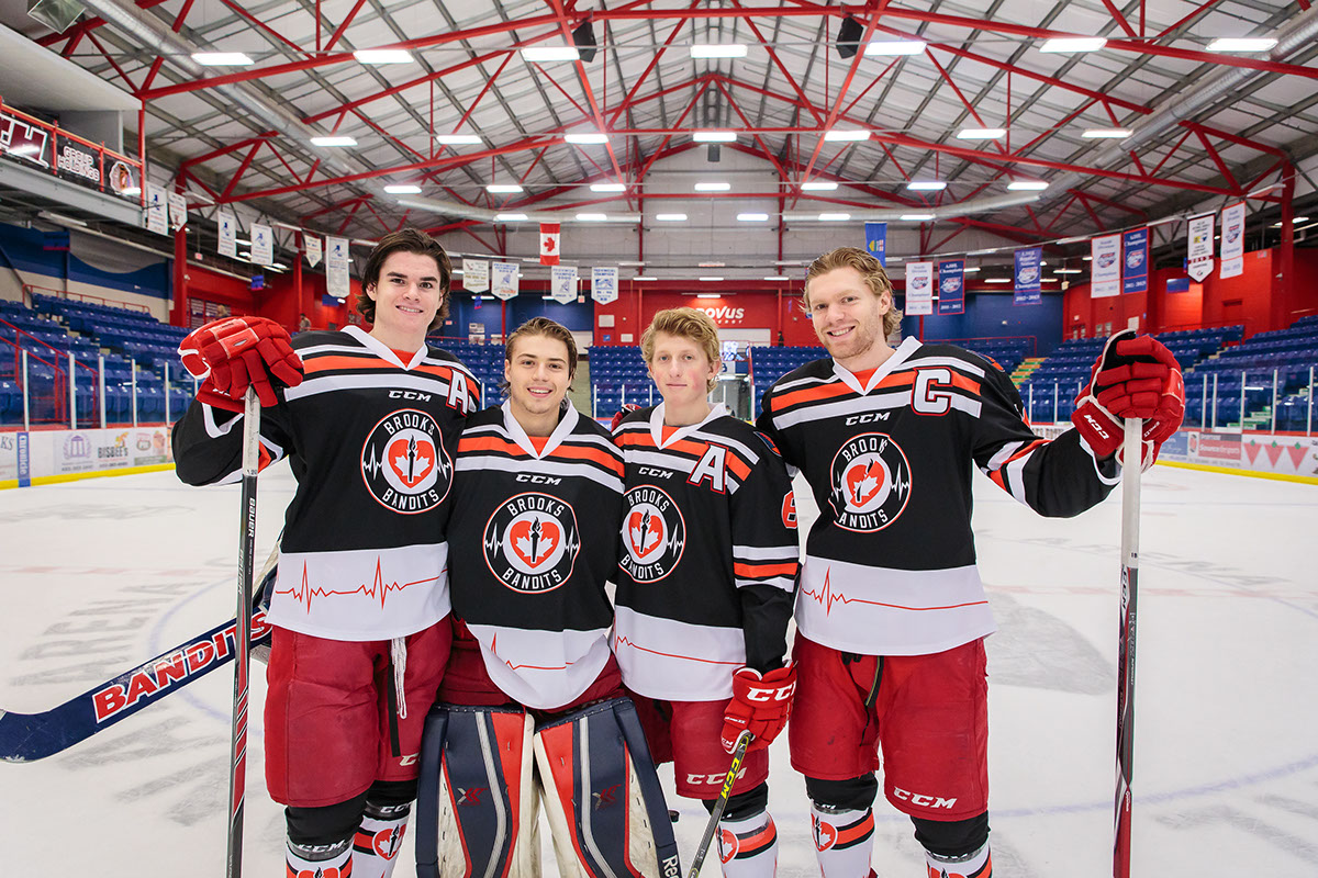 hockey sports uniforms CCM Brooks Bandits fundraiser