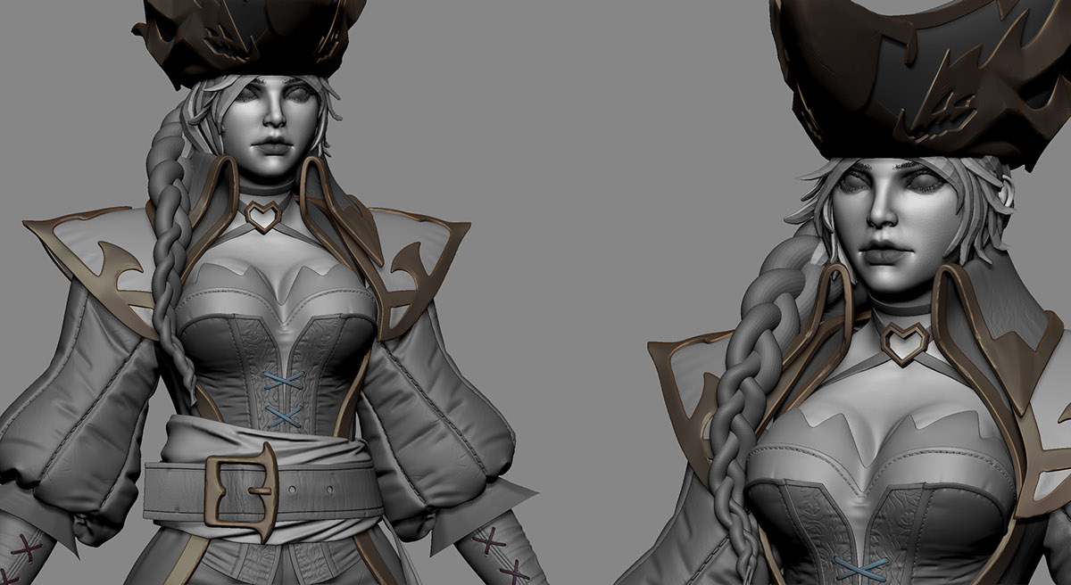 lol missfortune 3D Character vray Zbrush 3ds max