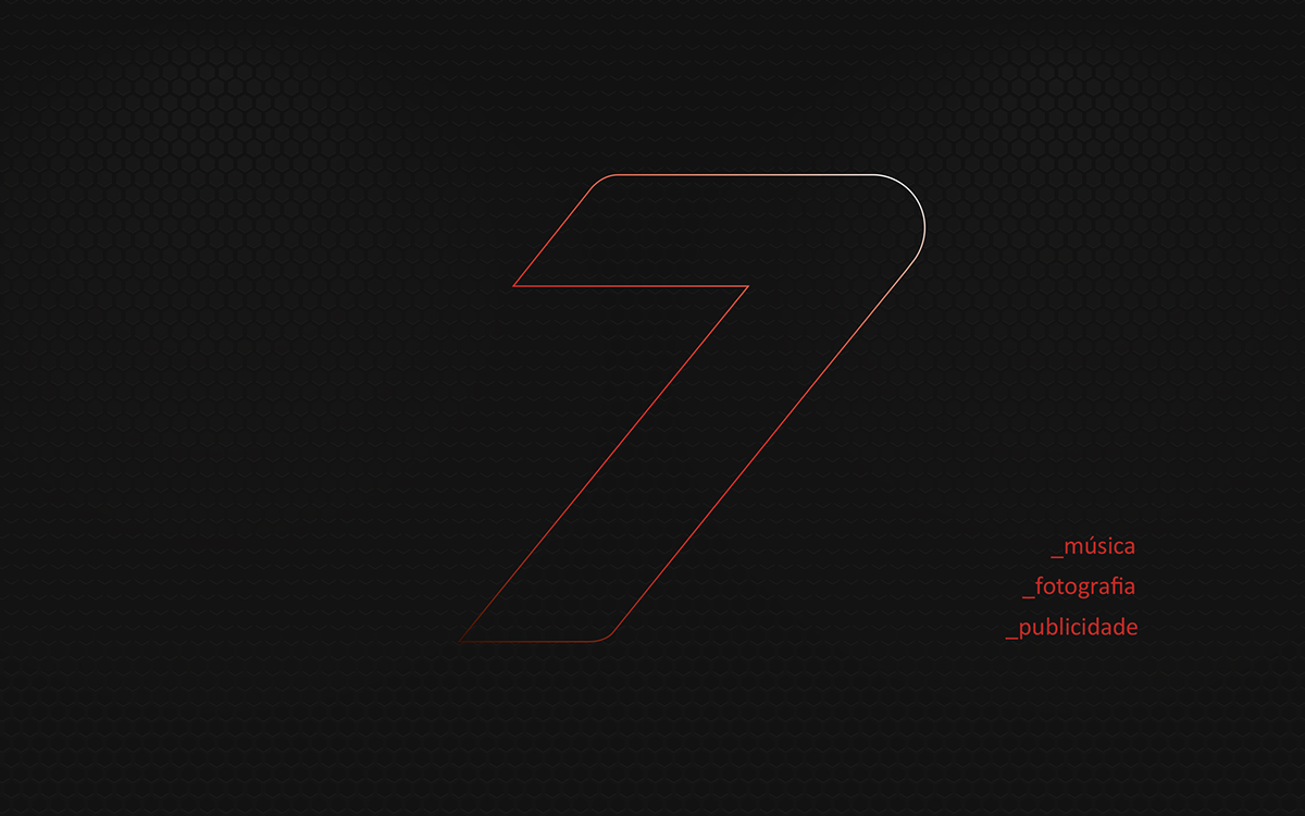 number studio sound seven sete tipografia gradient logo Logotype visual identity carbon