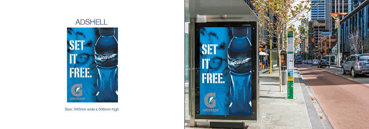 gatorade tiger blue sports energy drink Web Banner Adshell billboard