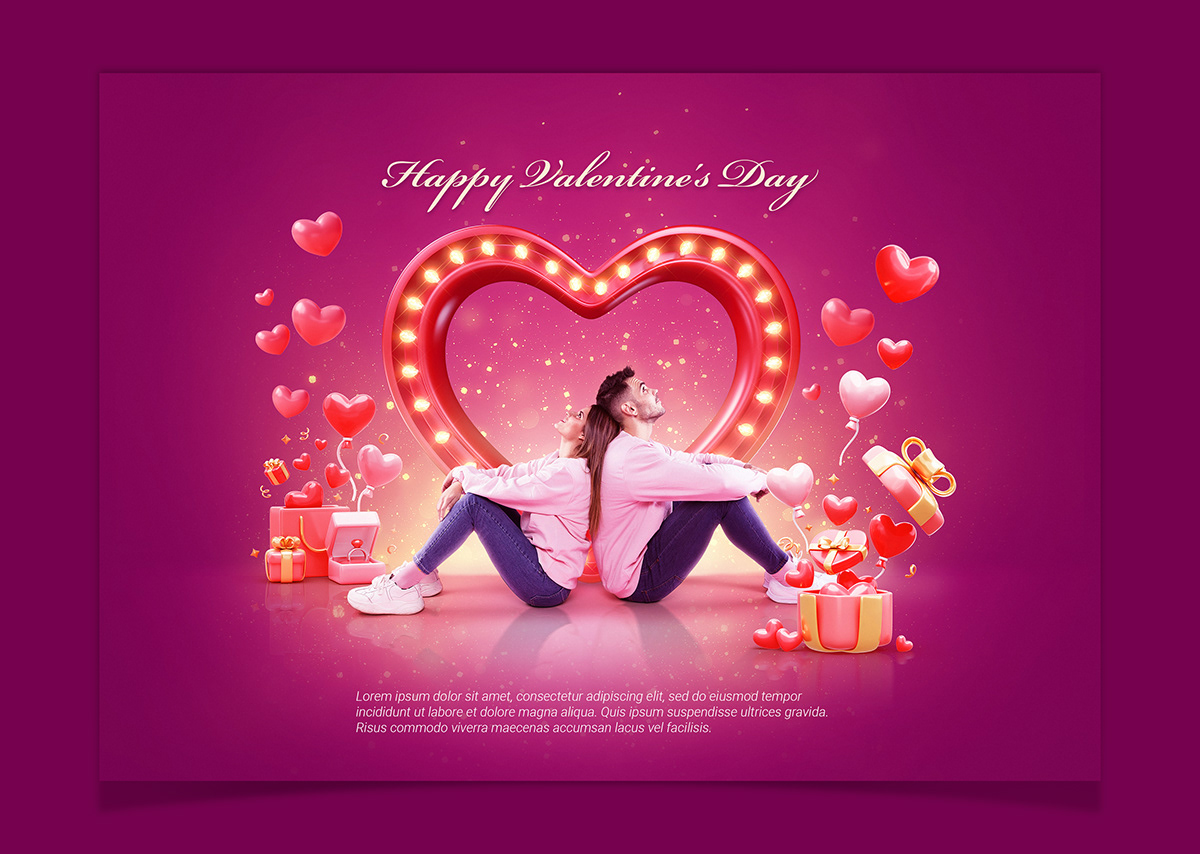 valentine’s day Social media post Love Advertising  плакат poster walentynki Miłość   фотошоп Дизайн соціальних мереж