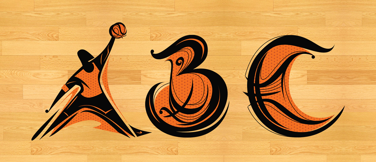 36 days of type alphabet Basketball alphabet basketball art basketball lettering Basketball Type font lettering typography  