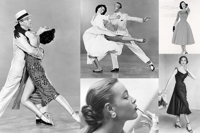 screenprint silkscreen fred astaire Retro Glam b&w red classy vintage DANCE   ballroom classic movies