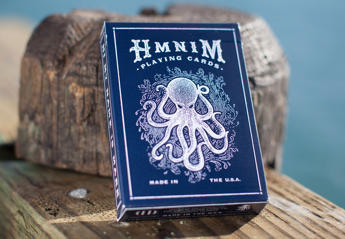 package design  cards Playing Cards magic cards card illustration nautical blue Ocean package card box box design