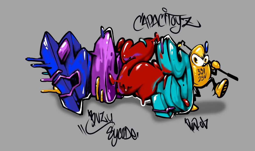 perol letter 3D 3d graffiti Candy