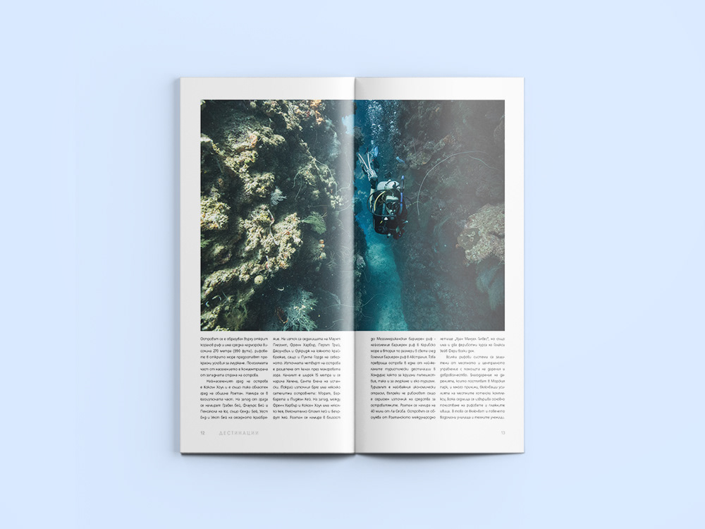 magazine underwater Bottom design