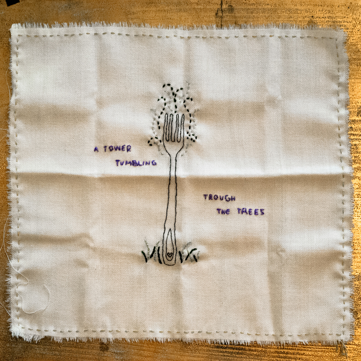 Embroidery Handkerchief songs Cry girls in hawaii SIA Neutral Milk Hotel sewing