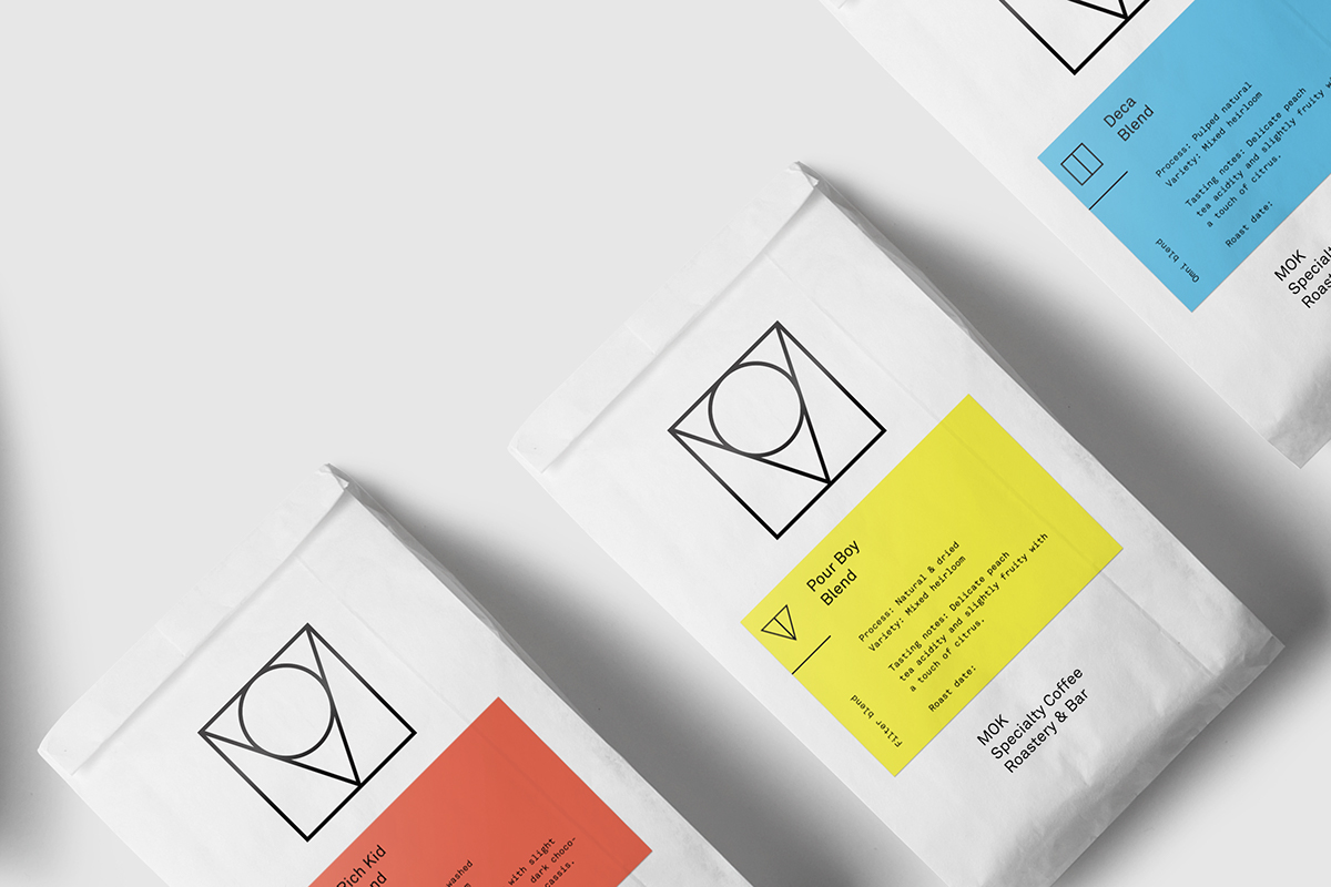 mok micro Coffee roastery bar cafe identity