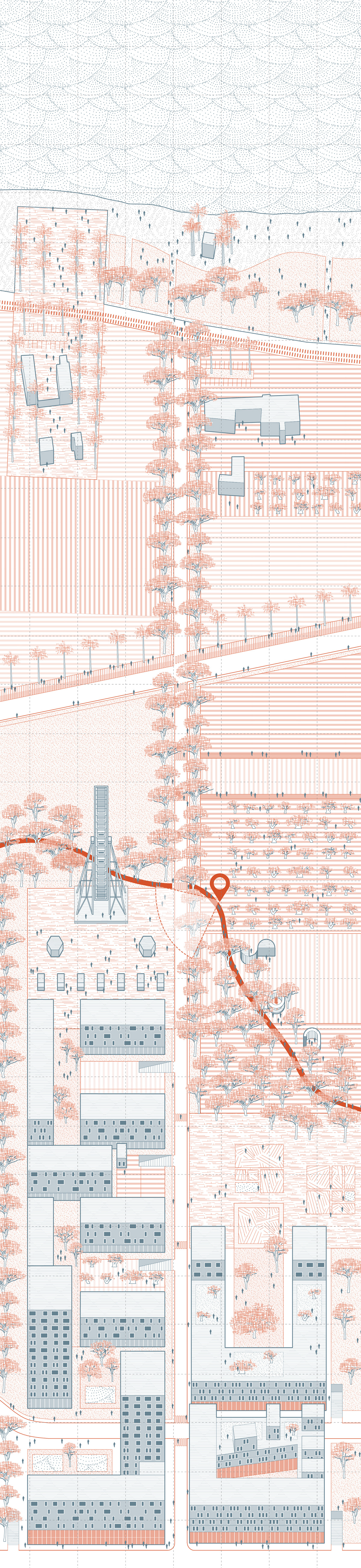 pergamena illusration graphic pattern architecture Landscape design Urban texture ArchDaily