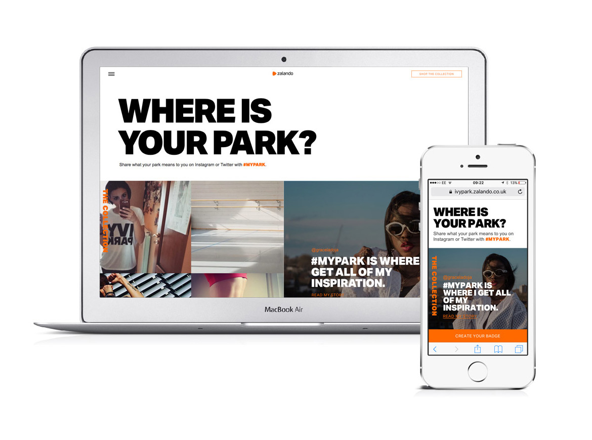 Interactive Experience ux design Responsive UI ivy park Beyonce mobile design Responsive Design