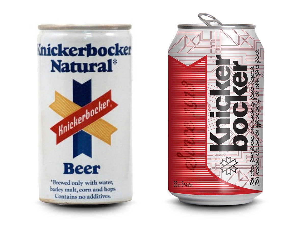 beer knickerbocker redesign PackagingMaster elisava New York FMCG bottle can art deco Giants subway twelve pack beers restyle