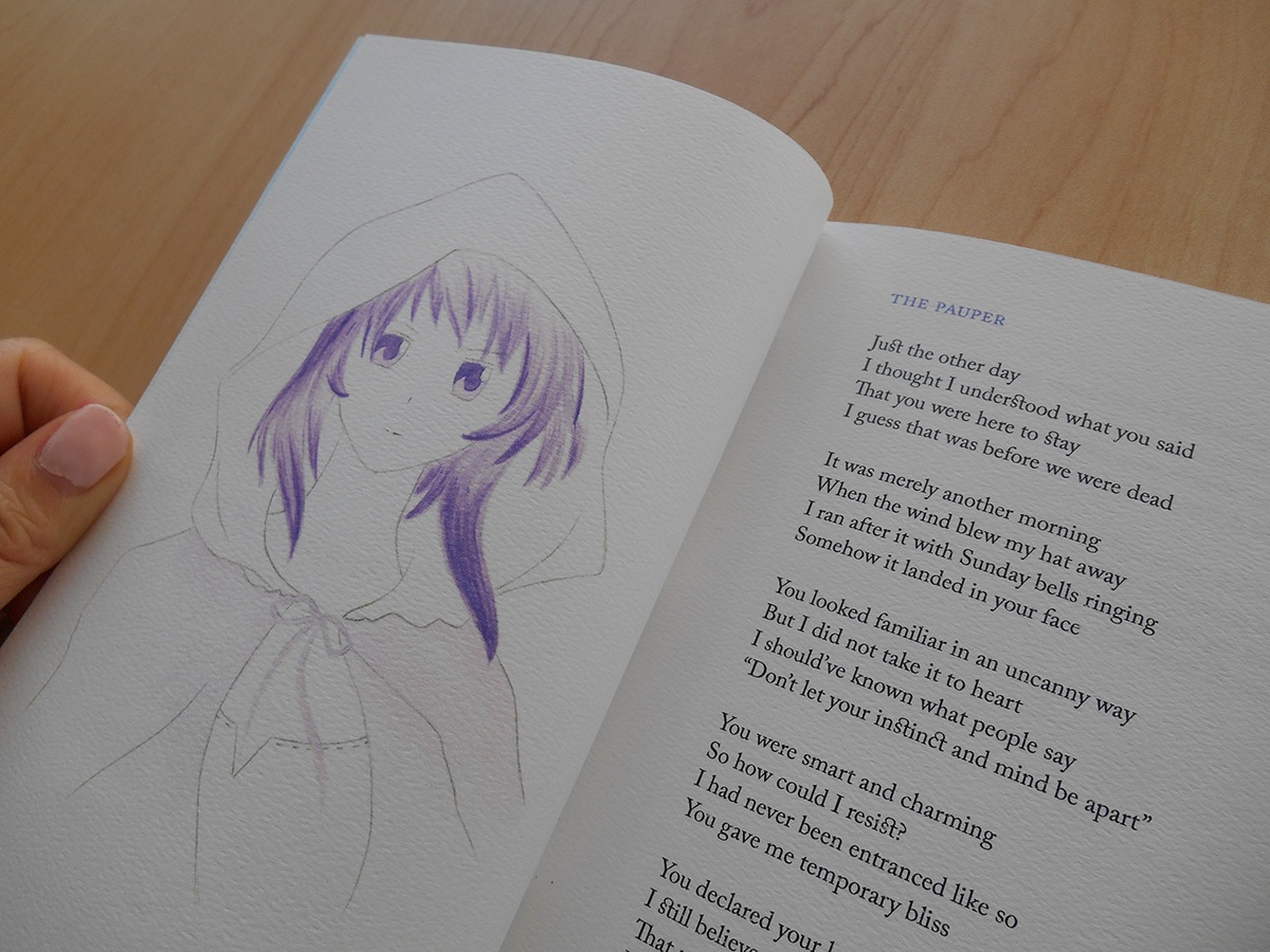 watercolor watercolor painting japanese stab stitch stab stitch stab stitch binding Poetry  anime Bookbinding