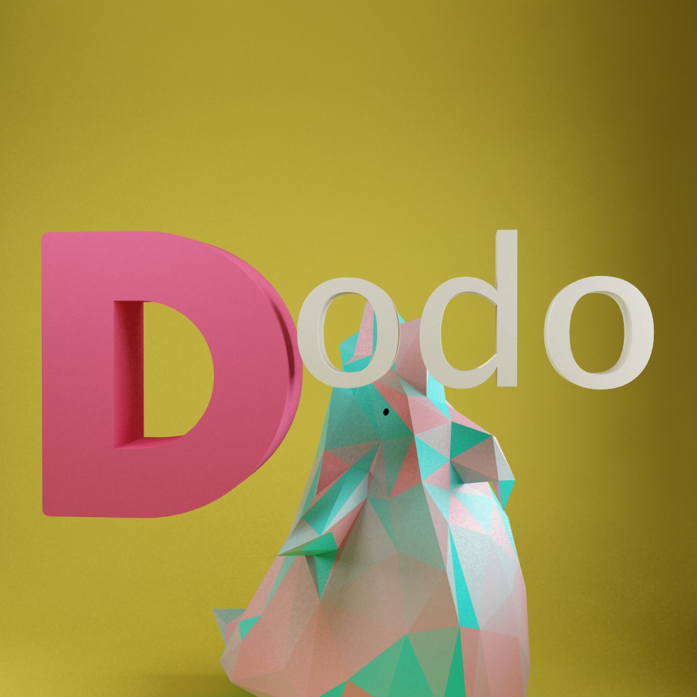 dodo bird color lowpoly