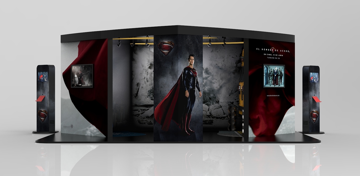 superman Man of Steel dot Stand Exhibition 