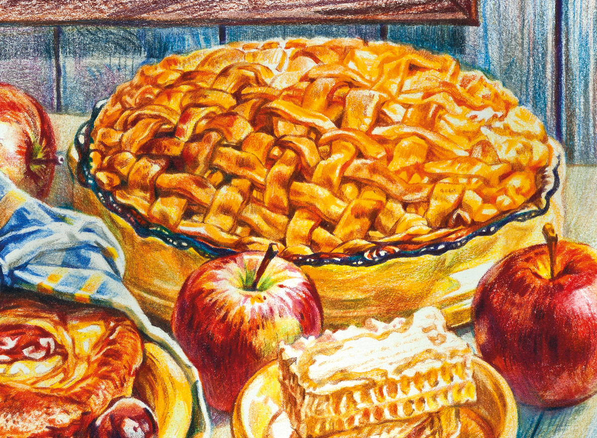 русская кухня окрошка Summer soup пасха Easter table Пирог с яблоками apple pie пельмени Pelmeni (meat dumplings) пироги pies цветные карандаши colored