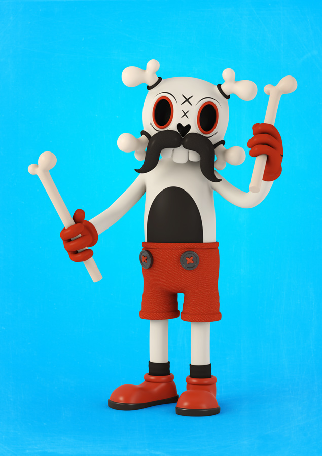 bones Character cartoon turtle boy gang Hero nerdy 3D theodoru