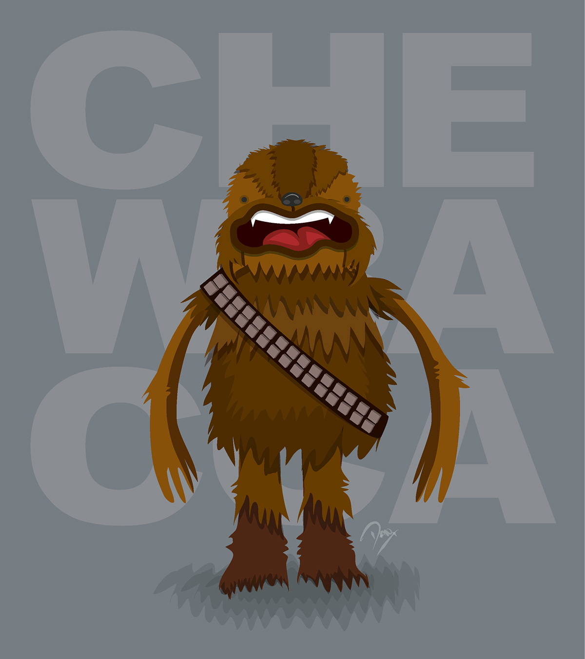 Chewbacca Illustrator vector star wars