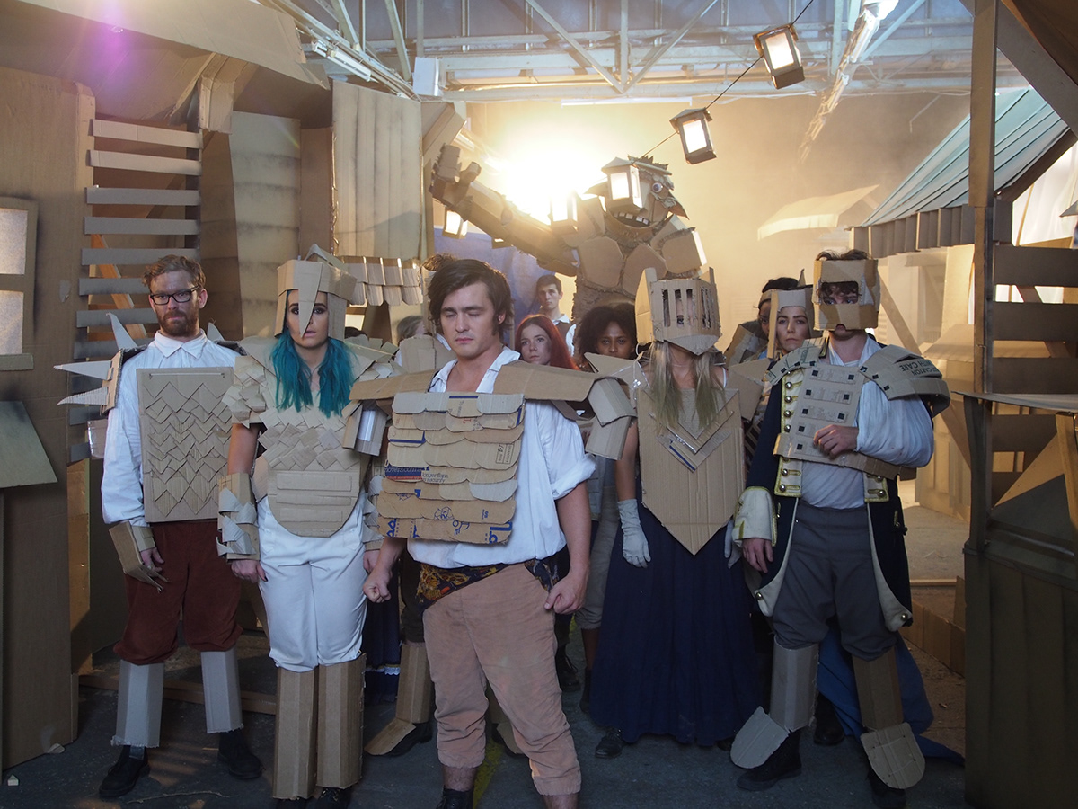 cardboard sheppard Geronimo Music video clip costume Armour fantasy
