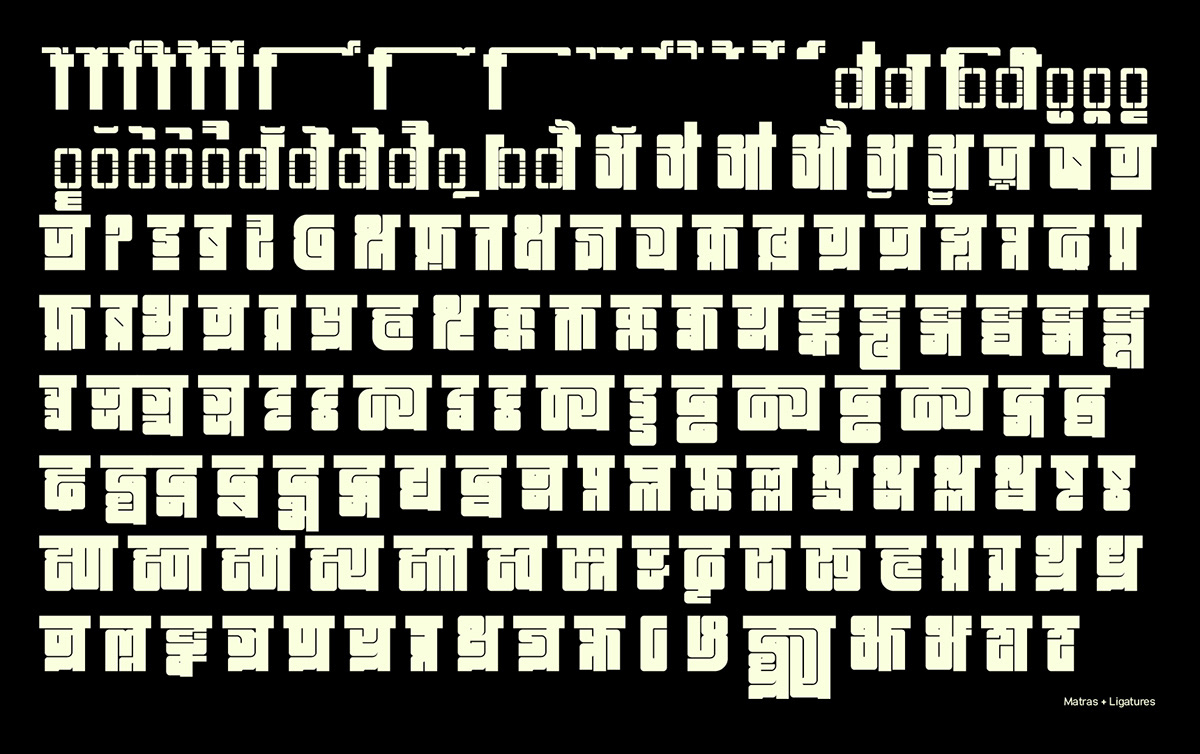 bilingual devanagari Display font hindi lettering type type design Typeface typography  