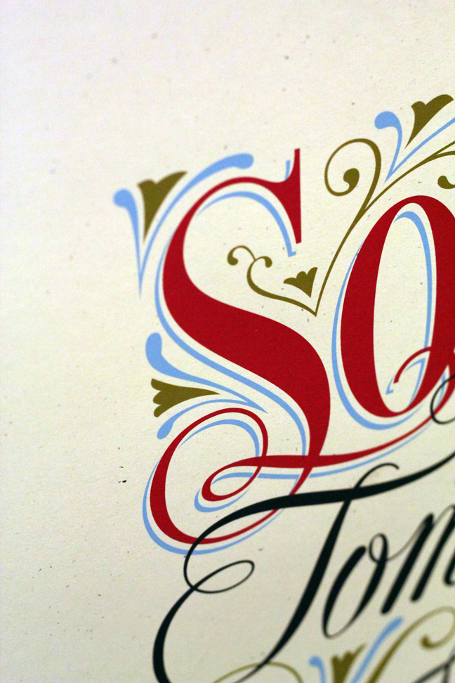 screen print  hand lettering typography  