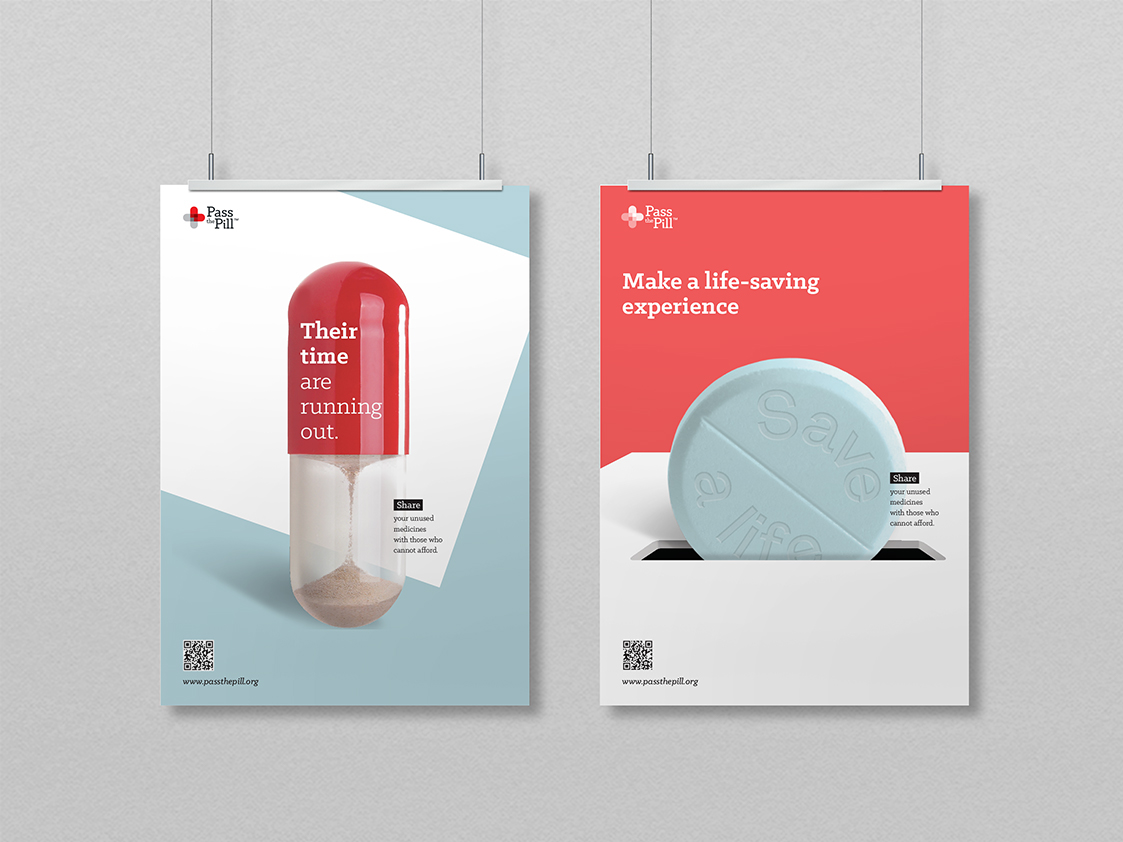 Pass the Pill pass pill medicine donation charity excess waste Project campaign Case Study social media advertisement Red Cross problem
