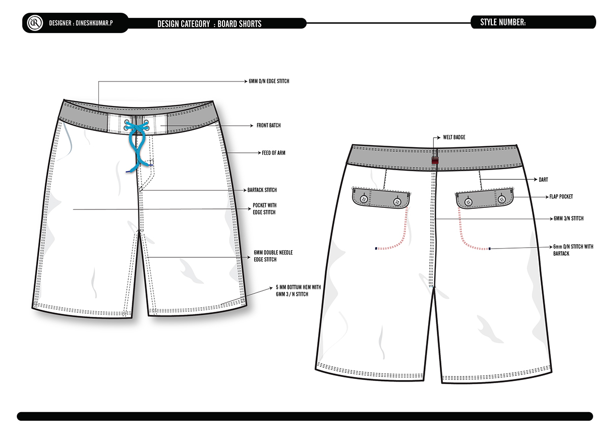 Tech Pack shorts beach stripes summer garment