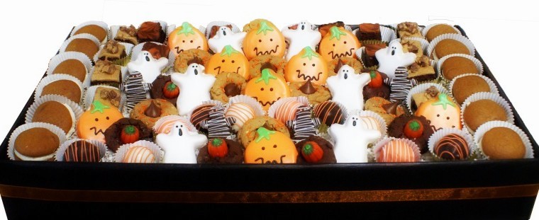 Halloween Special cookies Goodies party platters halloween gifts gift baskets Ingallinas Box Lunch combo platter Goodie Tray pumpkin Los Angeles seattle Portland cookies box 