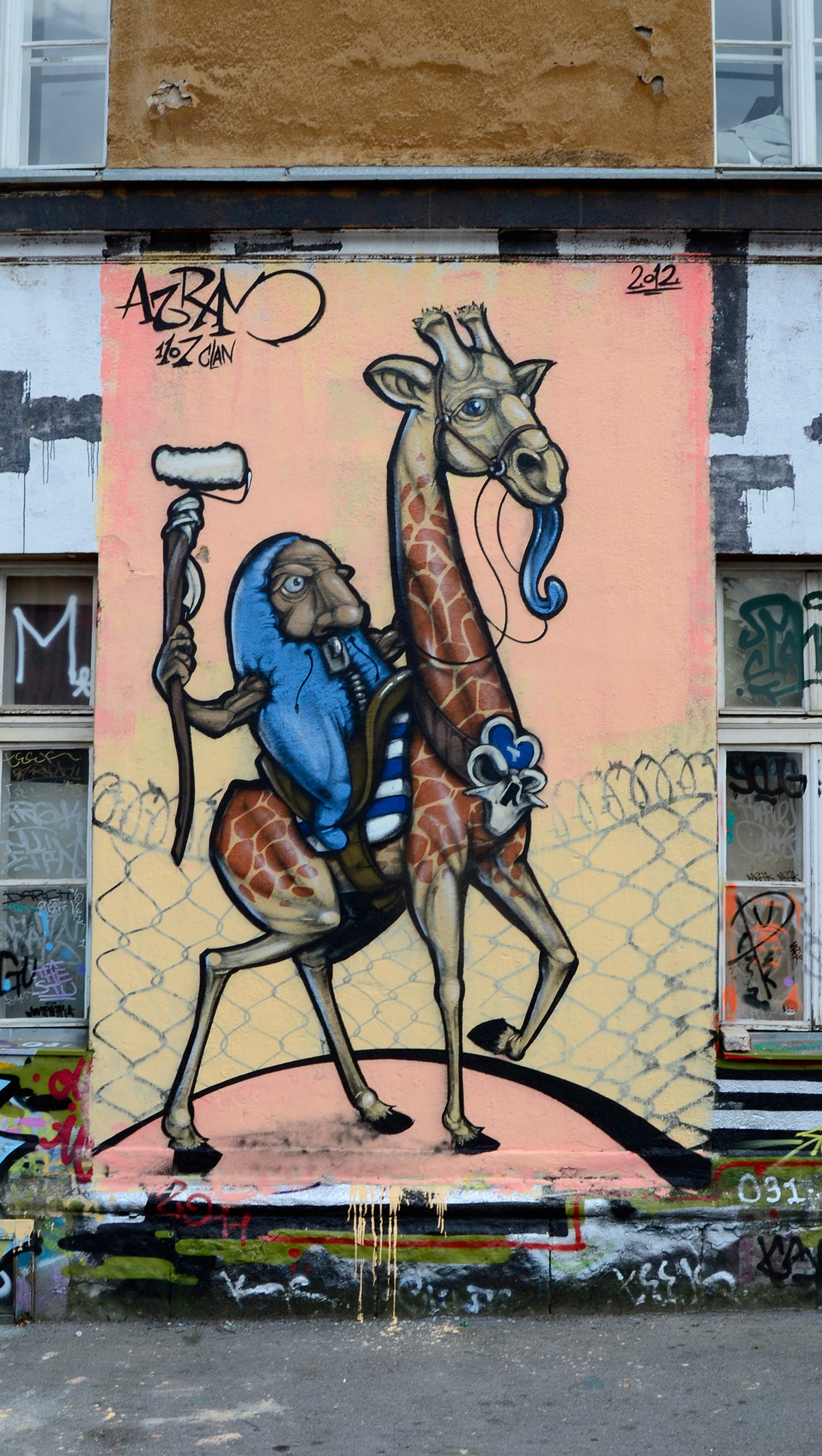 giraffe Character rider Azram wall